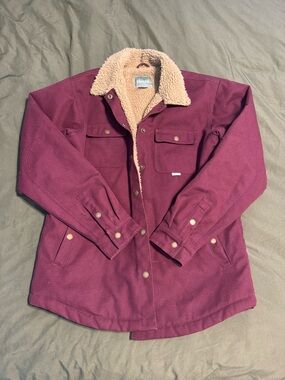 Hooké Burgundy Sherpa-Lined Utility Jacket